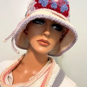 Granny Square crochet hat Brim